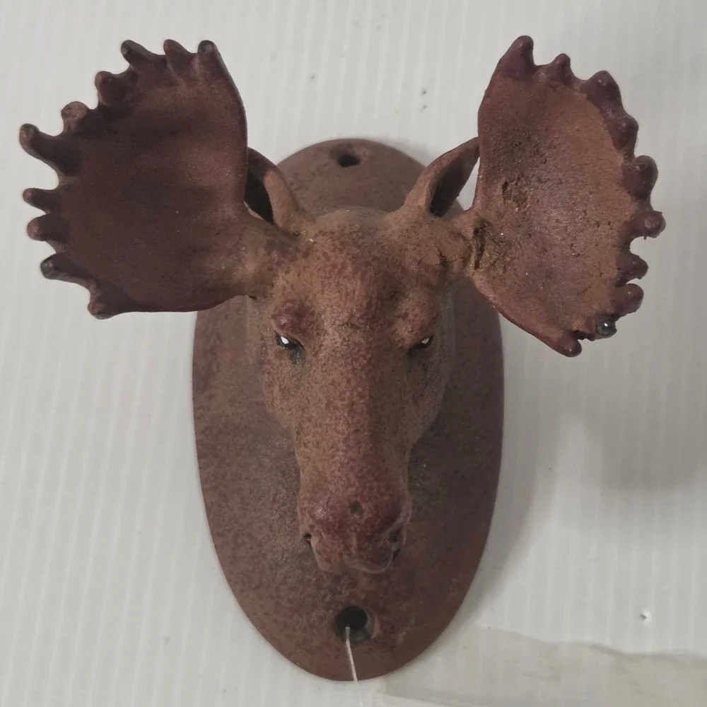 SPI Moose Wall Hook Cast Metal Rustic Cabin Lodge Hunting Decor Coat Hat
